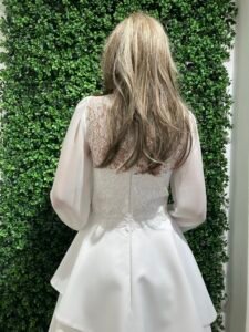 Konfirmationskjole NADIA 2026 med blonde ryg