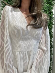 Konfirmationskjole LAUREN 2026 med lange ærmer