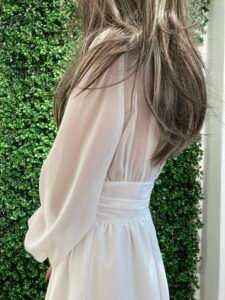 DIANA 2026 konfirmationskjole med transparent ryg